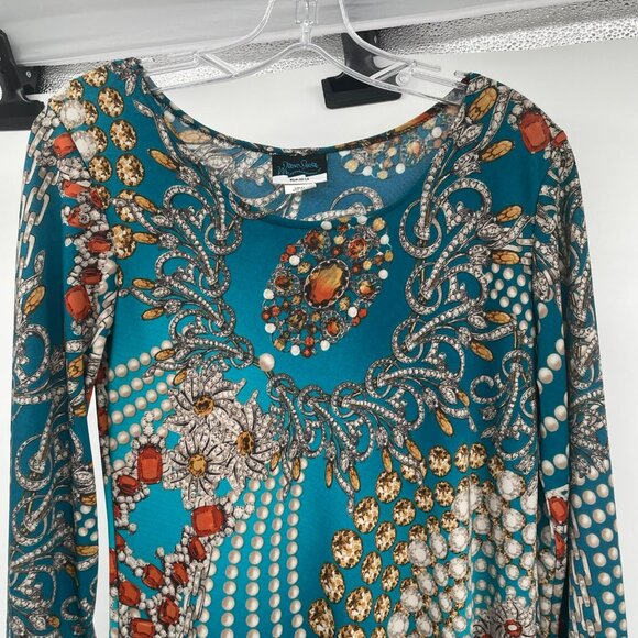 Dream Dance Womens Shift Dress 3/4 Sleeve Colorful Size Small - Picture 2 of 9